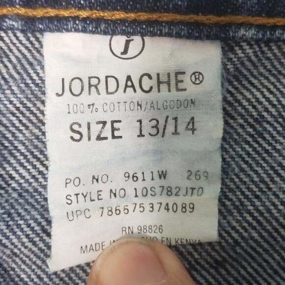 JORDACHE Vintage Mom Jeans High Rise Relaxed Fit Straight Leg Dark Wash14 - Picture 6 of 6